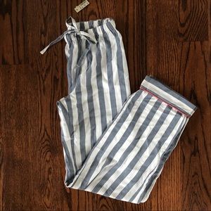 NWT Madewell Sleepover PJ Pants in Oxford Stripe